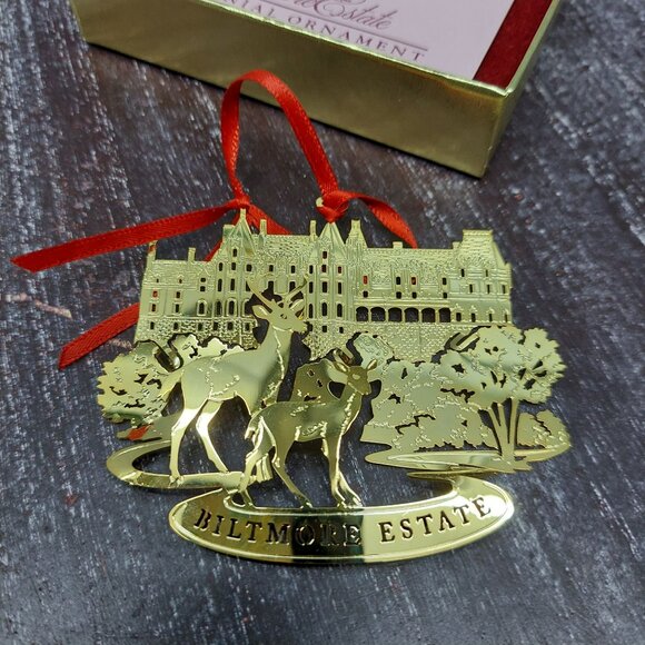 Biltmore Estate Centennial Ornament 1895-1995 Gold-Plated Collectors Keepsake In - Picture 4 of 4